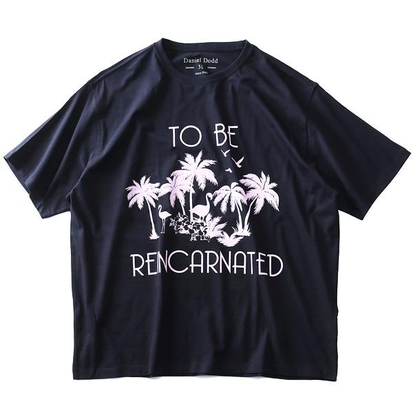 タダ割 大きいサイズ メンズ DANIEL DODD 半袖 Tシャツ オーガニック プリント 半袖Tシャツ TO BE REINCARNATED azt-190234