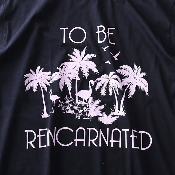 タダ割 大きいサイズ メンズ DANIEL DODD 半袖 Tシャツ オーガニック プリント 半袖Tシャツ TO BE REINCARNATED azt-190234