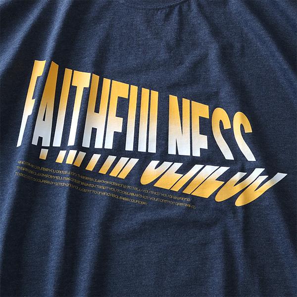 タダ割 大きいサイズ メンズ DANIEL DODD 半袖 Tシャツ オーガニック プリント 半袖Tシャツ FAITHFULNESS azt-190235