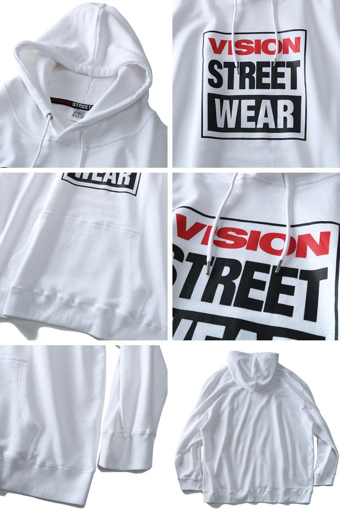 大きいサイズ メンズ VISION STREET WEAR プリント プルオーバー パーカー 9304104