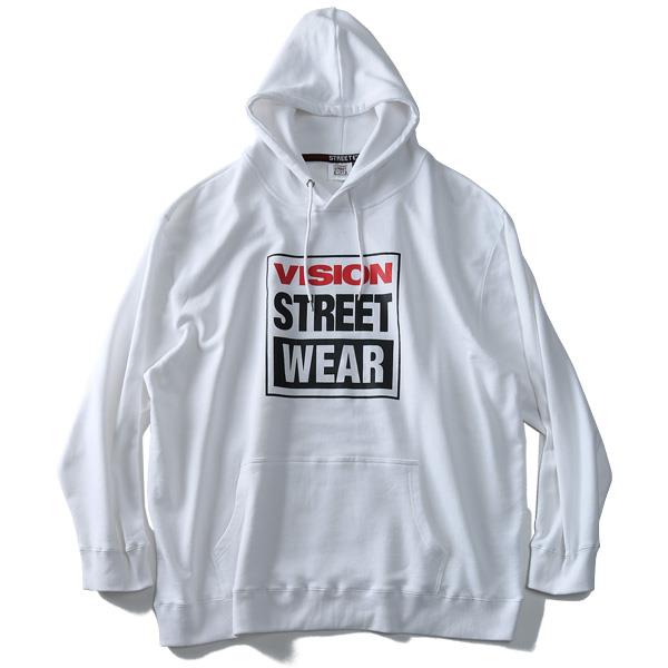 大きいサイズ メンズ VISION STREET WEAR プリント プルオーバー パーカー 9304104