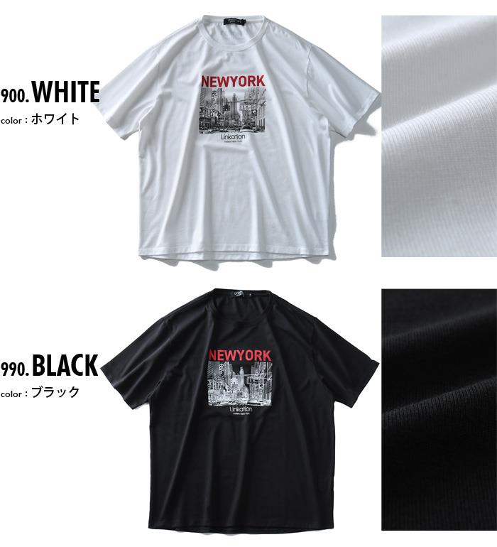 大きいサイズ メンズ LINKATION フォト プリント 半袖 Tシャツ アスレジャー スポーツウェア la-t190295