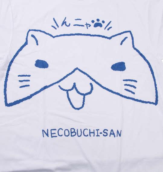 大きいサイズ メンズ NECOBUCHI-SAN デカプリント 半袖 Tシャツ ホワイト 1158-9260-1 3L 4L 5L 6L