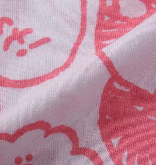 大きいサイズ メンズ NECOBUCHI-SAN 総柄 プリント 半袖 Tシャツ ホワイト × ピンク 1158-9261-1 3L 4L 5L 6L