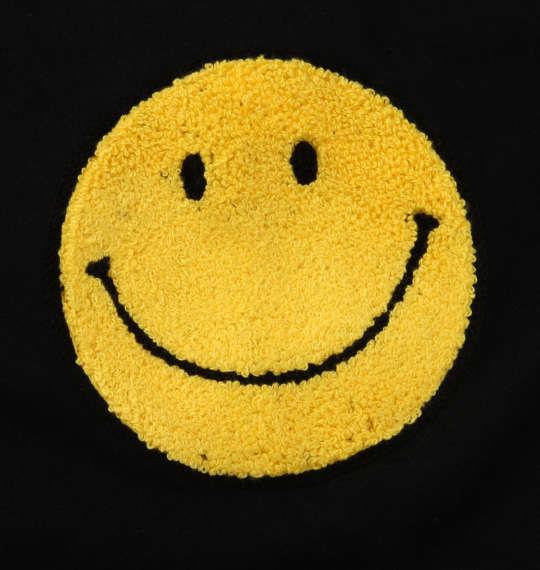 大きいサイズ メンズ SMILEY FACE サガラ刺繍 半袖 Tシャツ ブラック 1158-9270-2 3L 4L 5L 6L