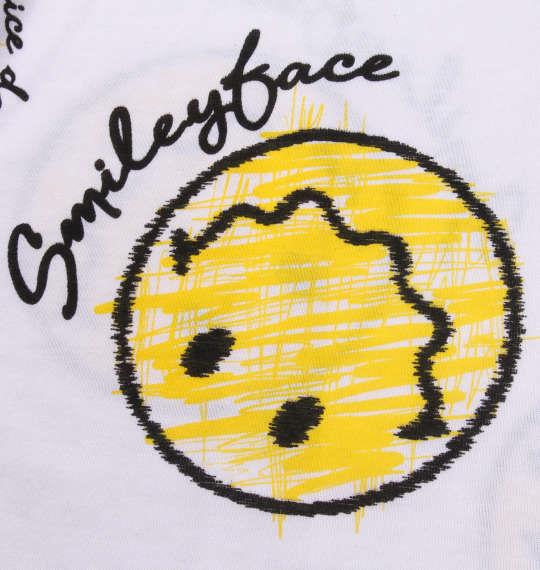 大きいサイズ メンズ SMILEY FACE 総柄 プリント 半袖 Tシャツ ホワイト 1158-9271-1 3L 4L 5L 6L