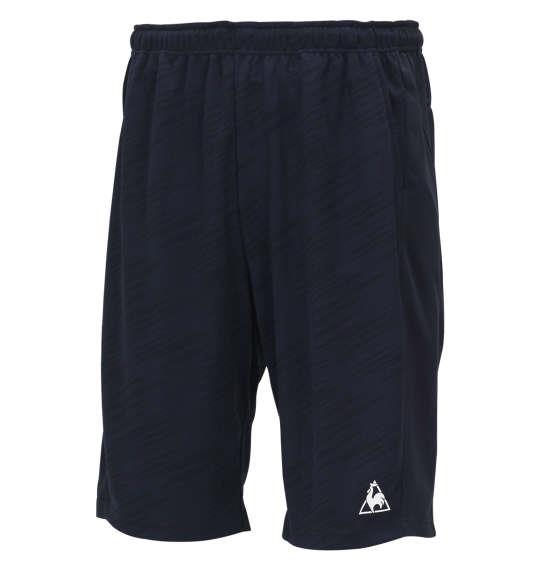 大きいサイズ メンズ LE COQ SPORTIF ドライ ジャガード ニット ハーフパンツ ネイビー 1174-9211-1 2L 3L 4L 5L 6L