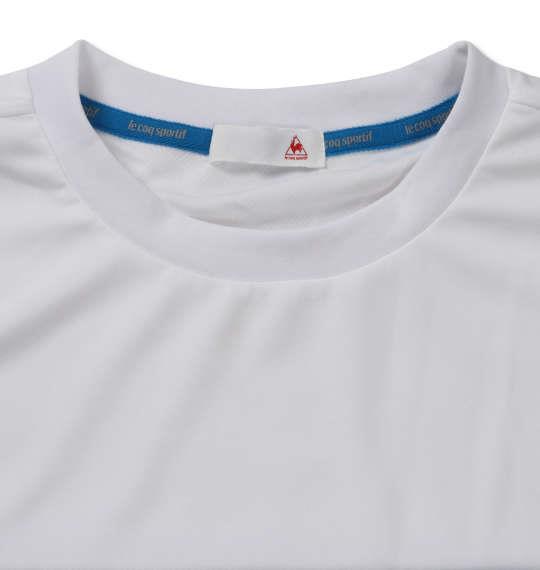 大きいサイズ メンズ LE COQ SPORTIF ドライ ジャガード ニット 半袖 Tシャツ ホワイト 1178-9260-1 2L 3L 4L 5L 6L