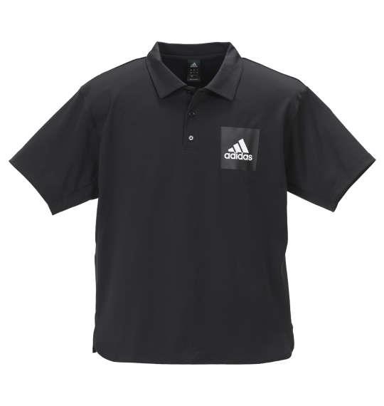 大きいサイズ メンズ adidas 3ストライプ 半袖 ポロシャツ ブラック 1178-9280-2 3XO 4XO 5XO 6XO 7XO 8XO