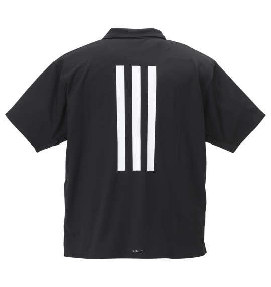 大きいサイズ メンズ adidas 3ストライプ 半袖 ポロシャツ ブラック 1178-9280-2 3XO 4XO 5XO 6XO 7XO 8XO