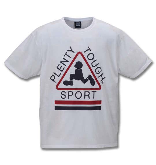 大きいサイズ メンズ PLENTY TOUGH SPORT 半袖 Tシャツ ホワイト 1178-9291-1 3L 4L 5L 6L