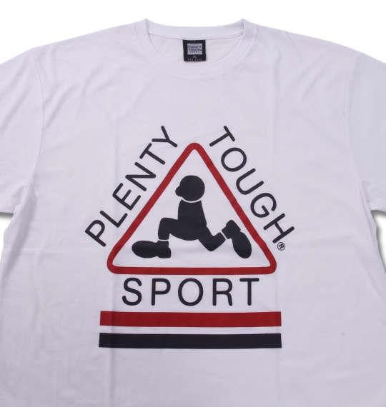 大きいサイズ メンズ PLENTY TOUGH SPORT 半袖 Tシャツ ホワイト 1178-9291-1 3L 4L 5L 6L