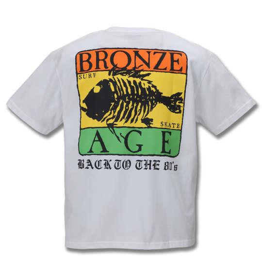 大きいサイズ メンズ BRONZE AGE 半袖 Tシャツ ホワイト 1178-9511-1 3L 4L 5L 6L 8L