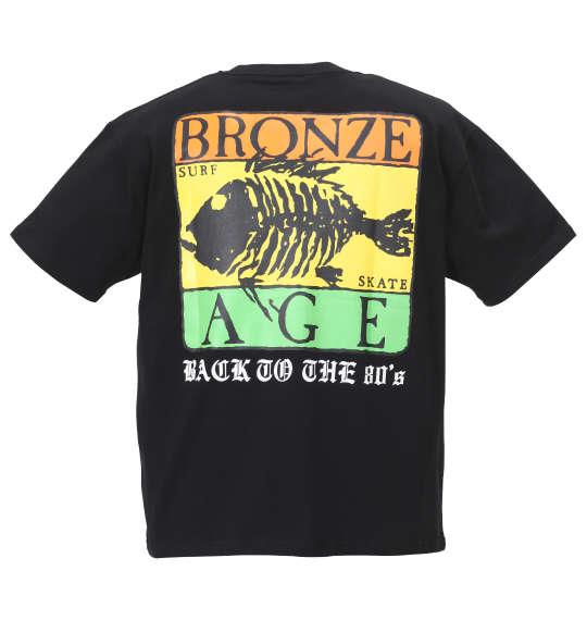 大きいサイズ メンズ BRONZE AGE 半袖 Tシャツ ブラック 1178-9511-2 3L 4L 5L 6L 8L