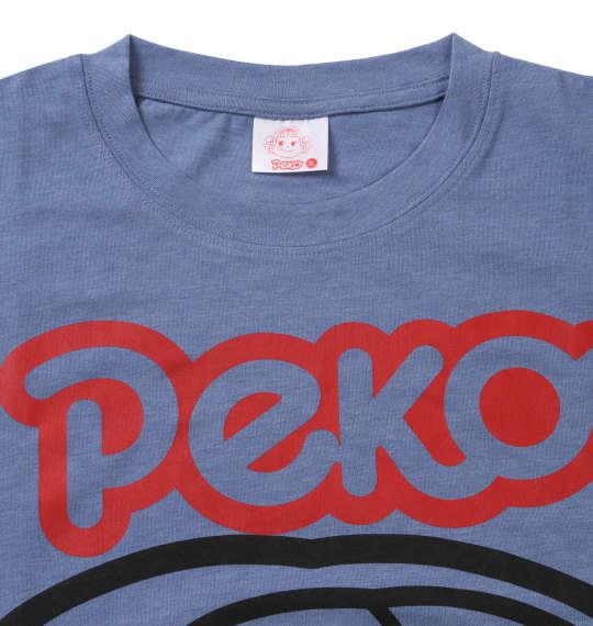 大きいサイズ メンズ PeKo&PoKo ビッグフェイス プリント 半袖 Tシャツ ブルー杢 1178-9506-1 3L 4L 5L 6L 8L