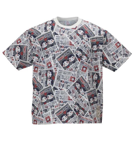 大きいサイズ メンズ PeKo&PoKo 総柄 プリント 半袖 Tシャツ ホワイト系 1178-9507-1 3L 4L 5L 6L 8L