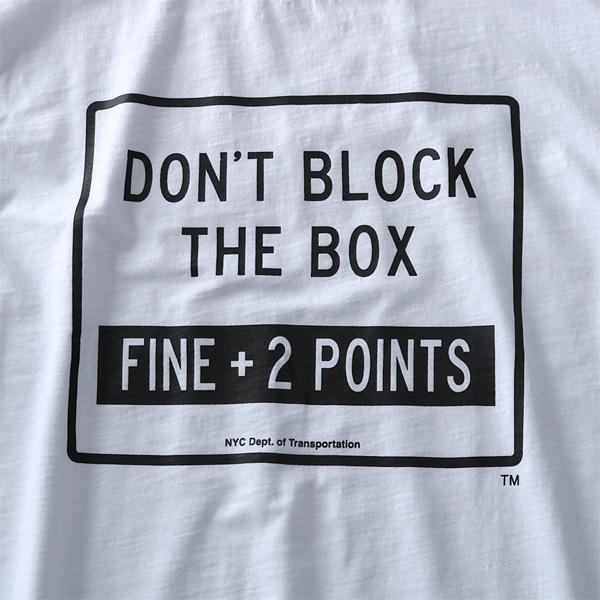 大きいサイズ メンズ NYC スラブ プリント 半袖 Tシャツ DONT BLOCK THE BOX azt-1902116