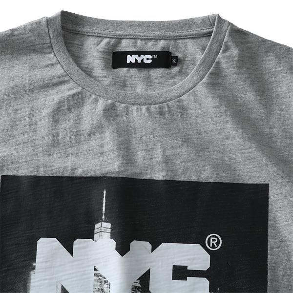 大きいサイズ メンズ NYC スラブ プリント 半袖 Tシャツ azt-1902118