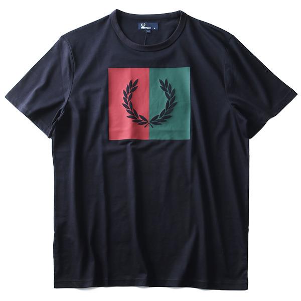 【WEB限定価格】ブランドセール 大きいサイズ メンズ FRED PERRY フレッドペリー ロゴ プリント 半袖 Tシャツ USA直輸入 m5592