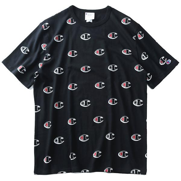 【WEB限定価格】ブランドセール 大きいサイズ メンズ Champion チャンピオン 総柄 半袖 Tシャツ USA直輸入 t1919s