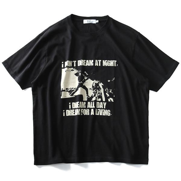 【WEB限定価格】大きいサイズ メンズ DANIEL DODD ロック プリント 半袖 Tシャツ azt-1902125