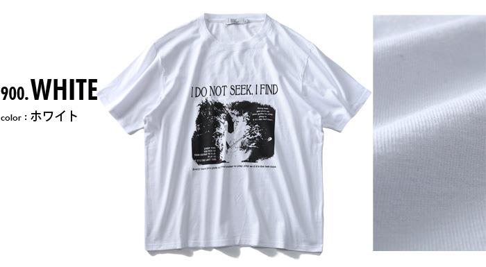 【WEB限定価格】大きいサイズ メンズ DANIEL DODD ロック プリント 半袖 Tシャツ azt-1902126