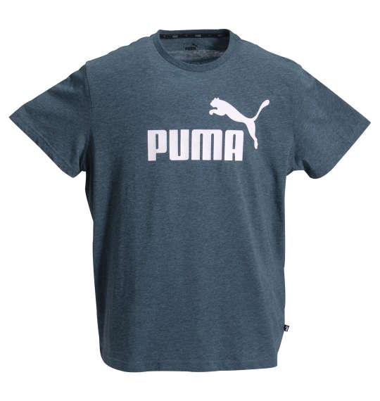 大きいサイズ メンズ PUMA エッセンシャルヘザー 半袖 Tシャツ ポンデローサパインヘザー 1178-9210-4 2XL 3XL 4XL 5XL 6XL