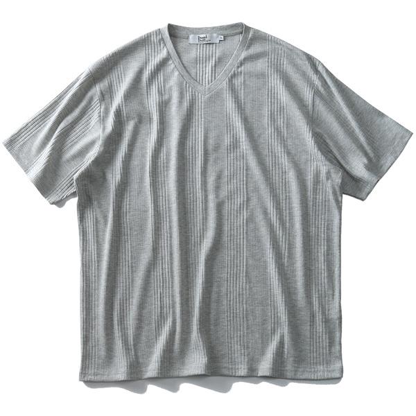 【WEB限定価格】【pd0525】大きいサイズ メンズ DANIEL DODD リブ Vネック 半袖 Tシャツ azt-1902132