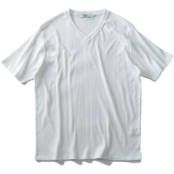 【WEB限定価格】【pd0525】大きいサイズ メンズ DANIEL DODD リブ Vネック 半袖 Tシャツ azt-1902132