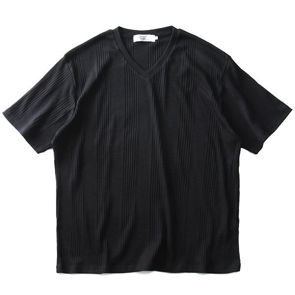 【WEB限定価格】【pd0525】大きいサイズ メンズ DANIEL DODD リブ Vネック 半袖 Tシャツ azt-1902132