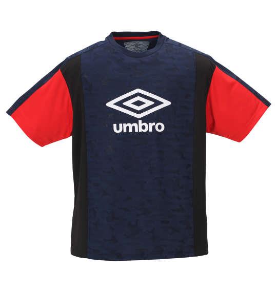 大きいサイズ メンズ UMBRO アイスブラスト 半袖 Tシャツ ネイビー 1178-9231-1 2L 3L 4L 5L 6L