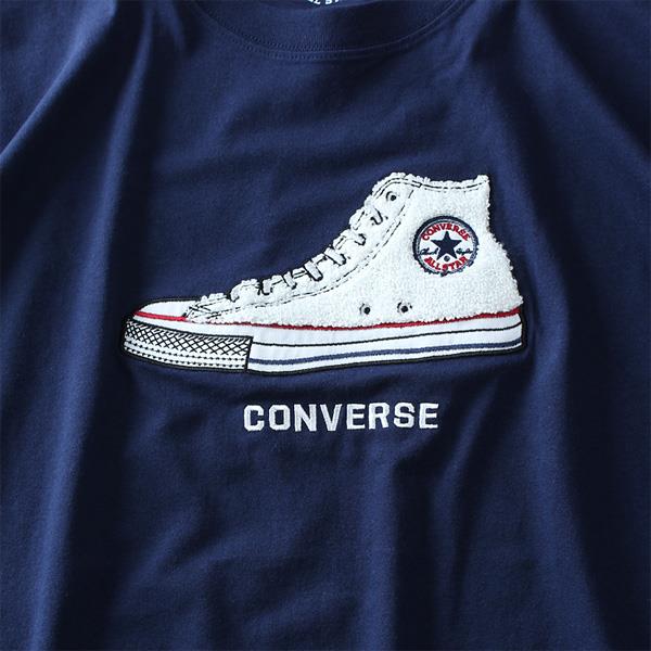 大きいサイズ メンズ CONVERSE コンバース サガラ刺繍 半袖 Tシャツ 9260-8110