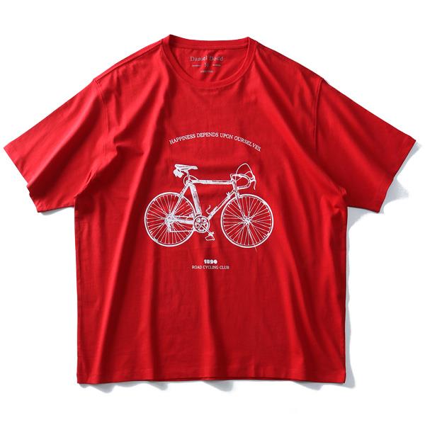 大きいサイズ メンズ DANIEL DODD オーガニック プリント 半袖 Tシャツ ROAD CYCLING azt-190240