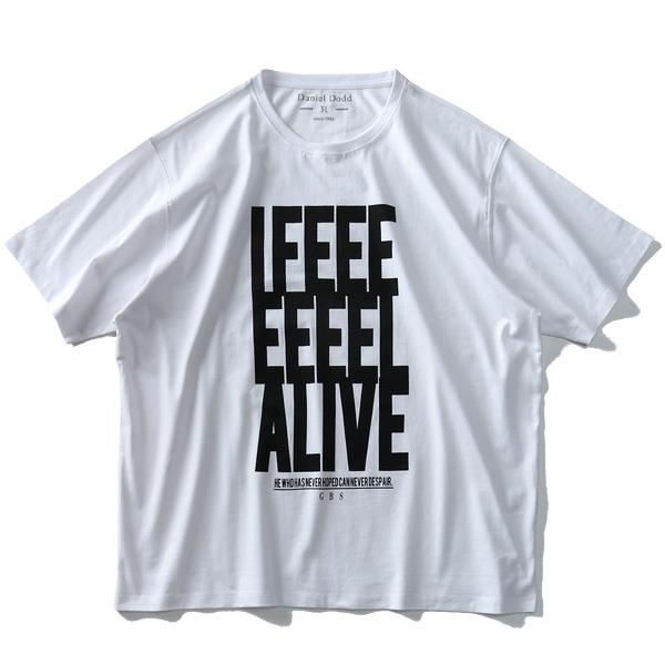 大きいサイズ メンズ DANIEL DODD オーガニック プリント 半袖 Tシャツ IFEEEEEEEL ALIVE azt-190242