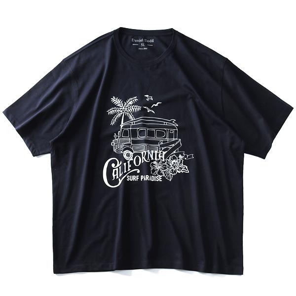 大きいサイズ メンズ DANIEL DODD オーガニック プリント 半袖 Tシャツ CALIFORNIA azt-190246