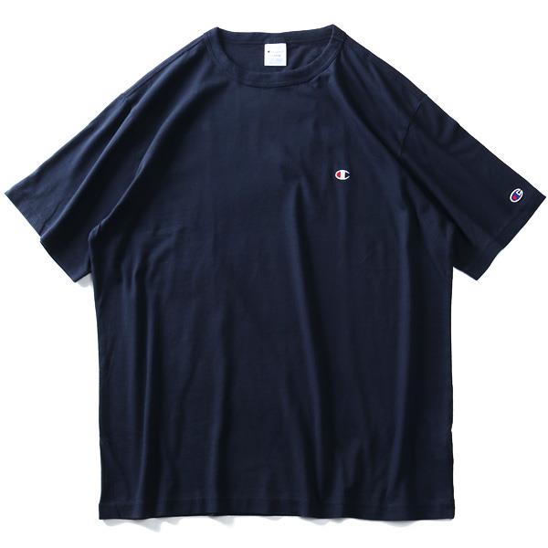 大きいサイズ メンズ Champion チャンピオン ウォッシュ加工 ワンポイント 半袖 Tシャツ c3-p300l