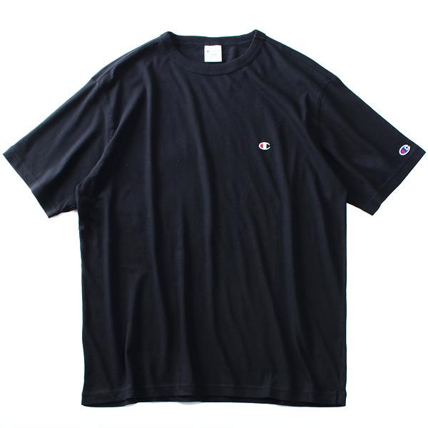 大きいサイズ メンズ Champion チャンピオン ウォッシュ加工 ワンポイント 半袖 Tシャツ c3-p300l