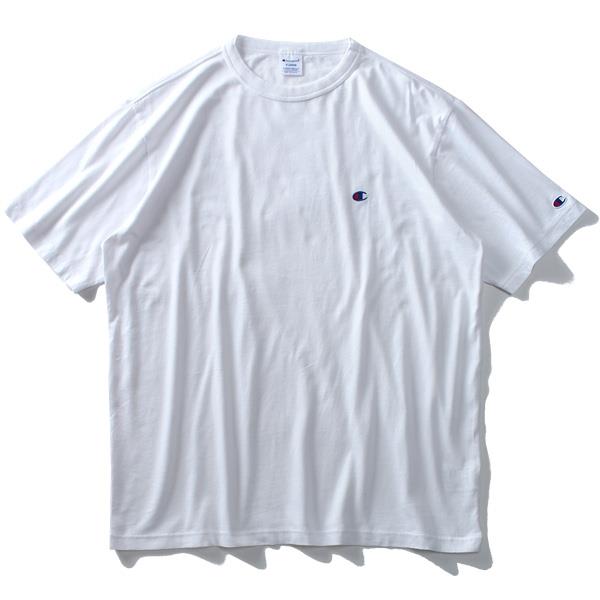 大きいサイズ メンズ Champion チャンピオン ウォッシュ加工 ワンポイント 半袖 Tシャツ c3-p300l