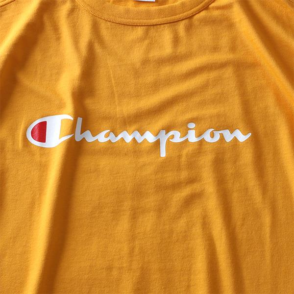 大きいサイズ メンズ Champion チャンピオン ウォッシュ加工 ロゴ プリント 半袖 Tシャツ c3-p302l