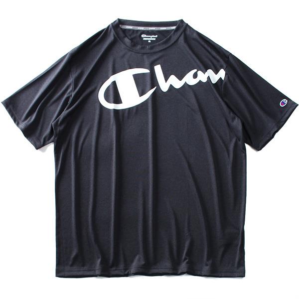 大きいサイズ メンズ Champion チャンピオン 速乾 防臭 プリント トレーニング 半袖 Tシャツ c3-ps321l