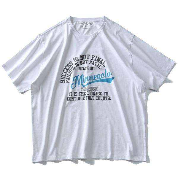 大きいサイズ メンズ DANIEL DODD オーガニック プリント 半袖 Tシャツ Minnesota azt-190249