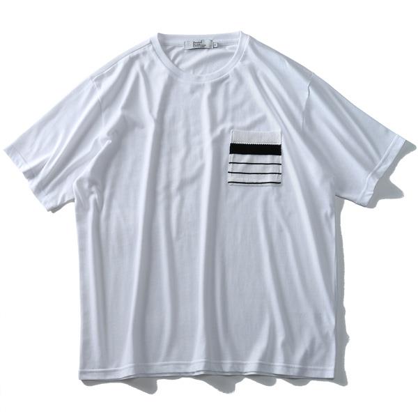 【WEB限定価格】大きいサイズ メンズ DANIEL DODD ニット ポケット付 半袖 Tシャツ azt-1902148