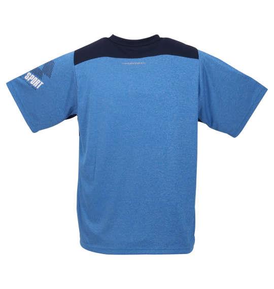 大きいサイズ メンズ LOTTO DRY 裏 メッシュ 杢 半袖 Tシャツ ブルー 1178-9517-1 3L 4L 5L 6L 8L