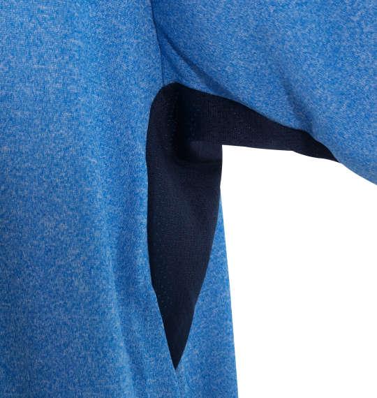大きいサイズ メンズ LOTTO DRY 裏 メッシュ 杢 半袖 Tシャツ ブルー 1178-9517-1 3L 4L 5L 6L 8L