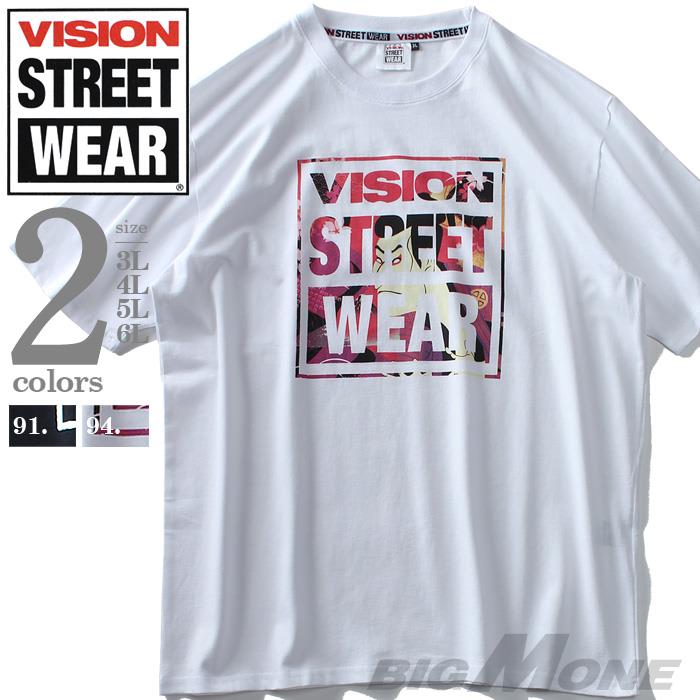 大きいサイズ メンズ VISION STREET WEAR ロゴ プリント 半袖 Tシャツ 9504101