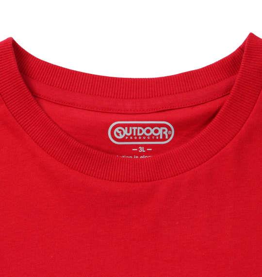 大きいサイズ メンズ OUTDOOR PRODUCTS 天竺 ポケット付 半袖 Tシャツ レッド 1158-9210-3 3L 4L 5L 6L 8L
