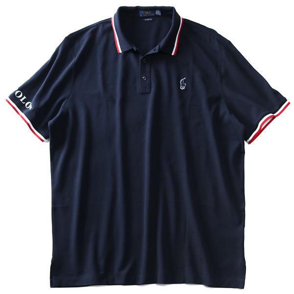 【WEB限定価格】ブランドセール 大きいサイズ メンズ POLO RALPH LAUREN ポロ ラルフローレン ロゴ 鹿の子 半袖 ポロシャツ USA直輸入 710746774