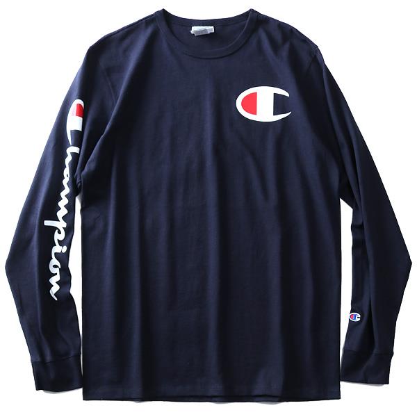 【WEB限定価格】ブランドセール 大きいサイズ メンズ Champion チャンピオン ビッグロゴ プリント 長袖 Tシャツ USA直輸入 gt47-y07789