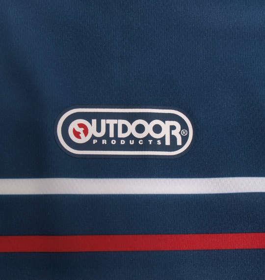 大きいサイズ メンズ OUTDOOR PRODUCTS DRY メッシュ パネル ボーダー 半袖 Tシャツ ネイビー 1158-9211-2 3L 4L 5L 6L 8L