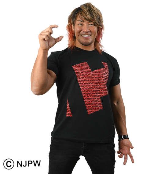 大きいサイズ メンズ 新日本プロレス 棚橋弘至 C 半袖 Tシャツ ブラック 1178-9204-1 3L 4L 5L 6L 8L